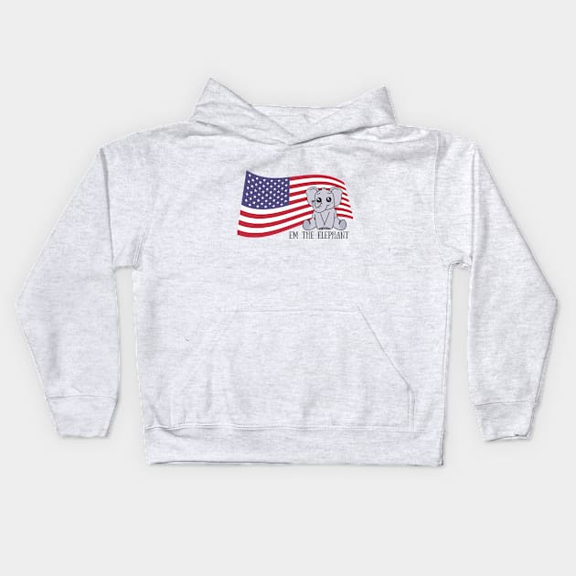 Proud to be An American Kids Hoodie by Pearla Arts